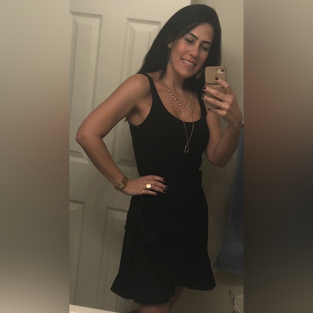 GAP Black Ruffled Mini Skirt